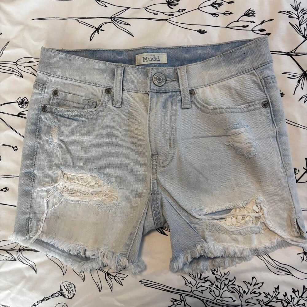 Mudd Distressed Denim Shorts